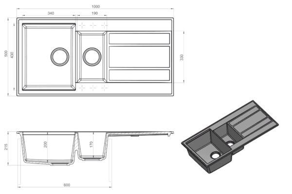 Evier LINEA 15