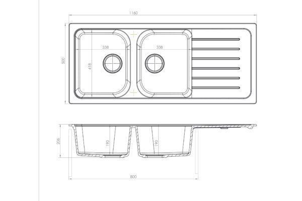 Evier PLUMA 20