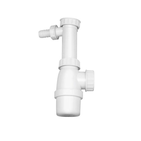 Siphon à culot avec connexion lave-vaisselle
