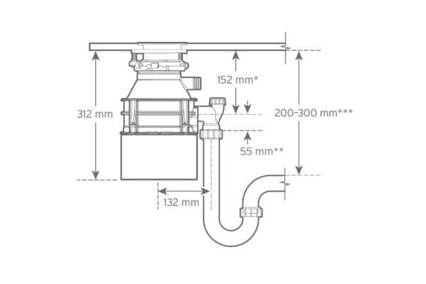 Plan Broyeur cuisine, Standard S460 SR