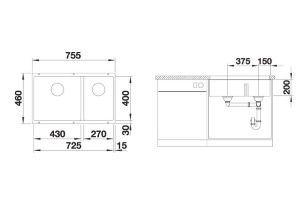 Cuve SUBLINE B430G/270D
