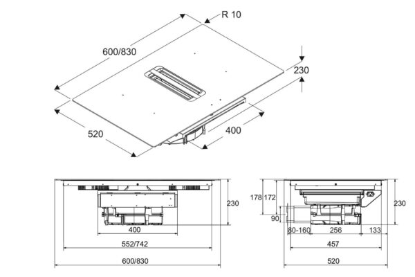Plaque de cuisson aspirante TOLOMEO 75
